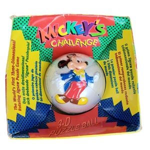 Mickey's Challenge Puzzle ball vintage